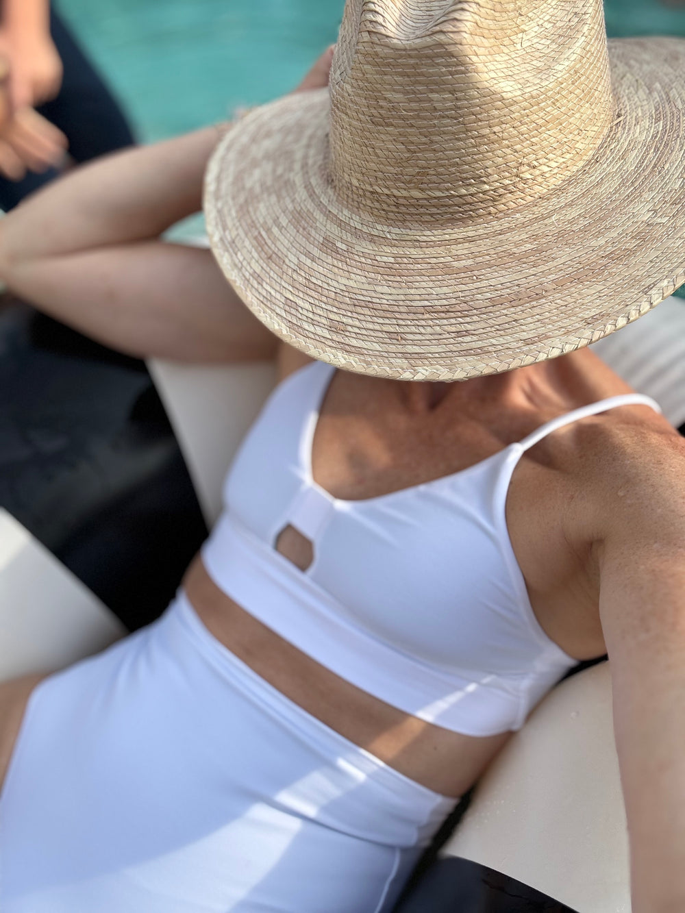 Cut-it-Out Reversible Swim Top White/Blue