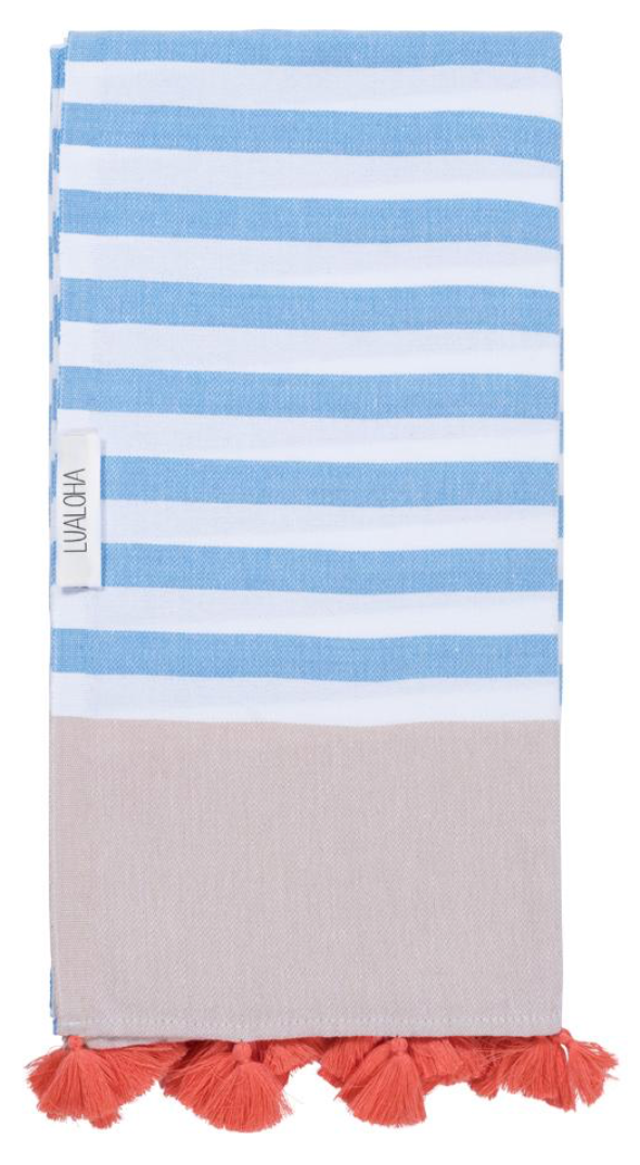 Pomp It Up Turkish Beach Towel | Lightweight Turkish Cotton Towel