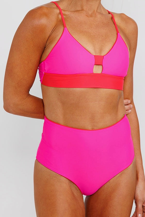 Cut-it-Out Reversible Swim Top Good Luck Red