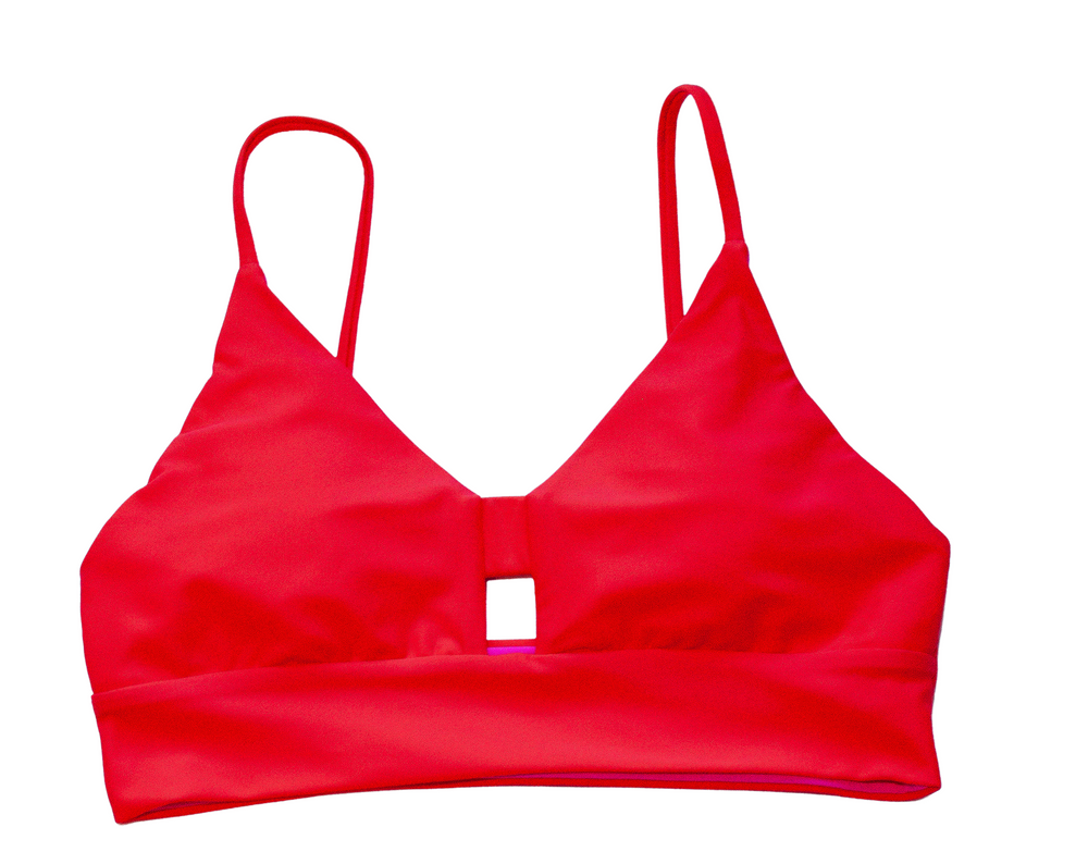 Cut-it-Out Reversible Swim Top Good Luck Red